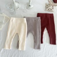 Baby Unisex Solid Color Knitwear Pants Wholesale 220929584