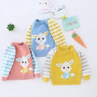 Baby Unisex Striped Color-blocking Animals Cartoon Sweaters Wholesale 221107264