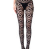 Erotic Hosiery Socks Sexy See-Through Thin Diamond Pattern Hollow-Out Jacquard Mesh Pantyhose