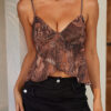 Fashion Holidays V-Neck Print Top Summer Sexy Camisole