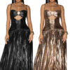 Fashion Women's Sexy Strap Elegant Sparkle Evening Dress
