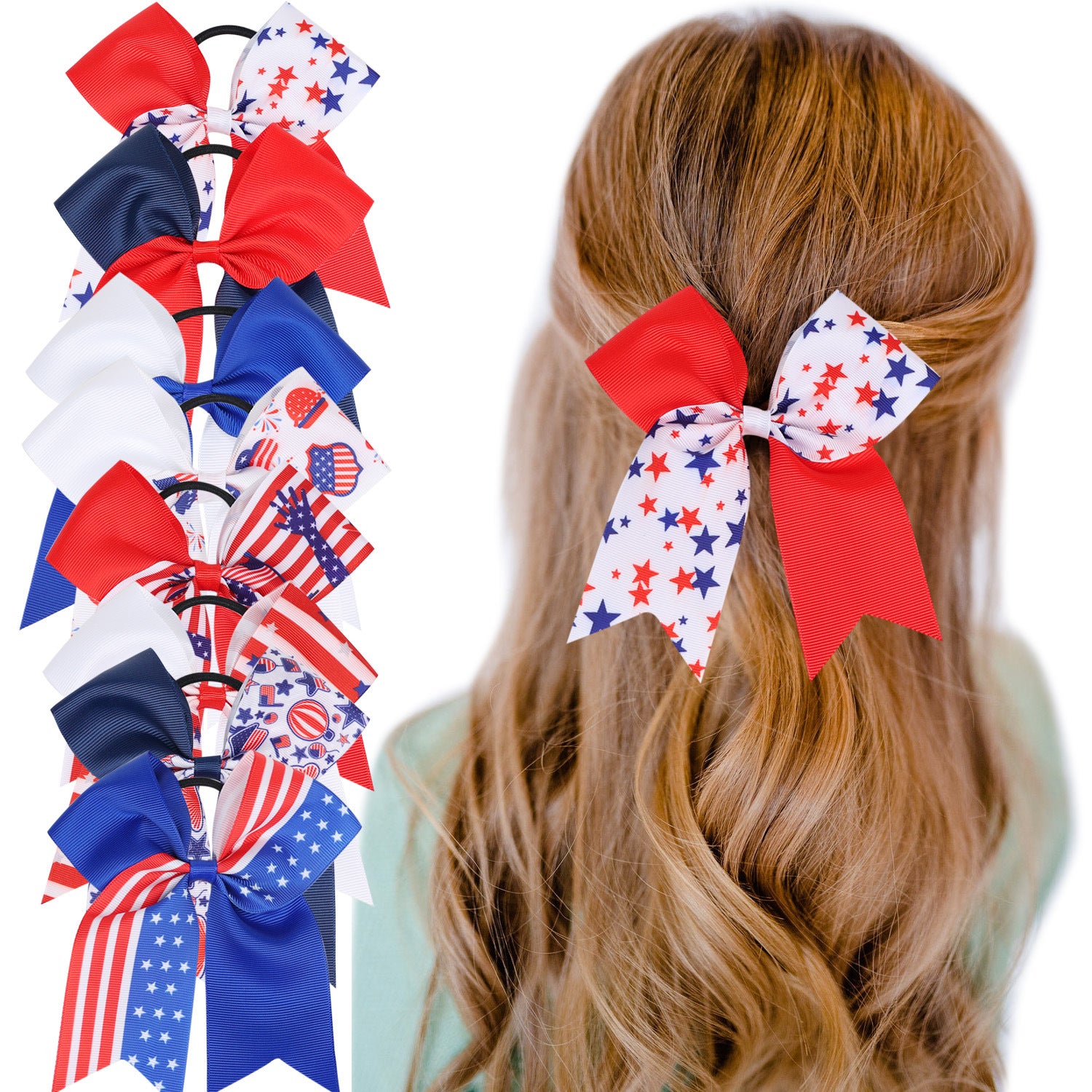 Girls Striped Star Independence Day Accessories Headwear Wholesale 23053151