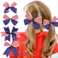 Girls Striped Star Independence Day Accessories Headwear Wholesale 23053152