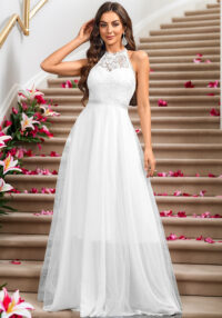 Halter Neck Formal Party Dress Evening/Wedding/Birthday Princess Gown