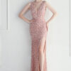 Iridescent Sequins Prom Party Long Dress Evening Gown
