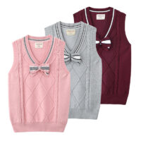 Kid Big Kid Unisex Bow Crochet Vests Waistcoats Knitwear Wholesale 221206184