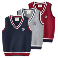 Kid Big Kid Unisex Color-blocking Crochet Vests Waistcoats Wholesale 221206462
