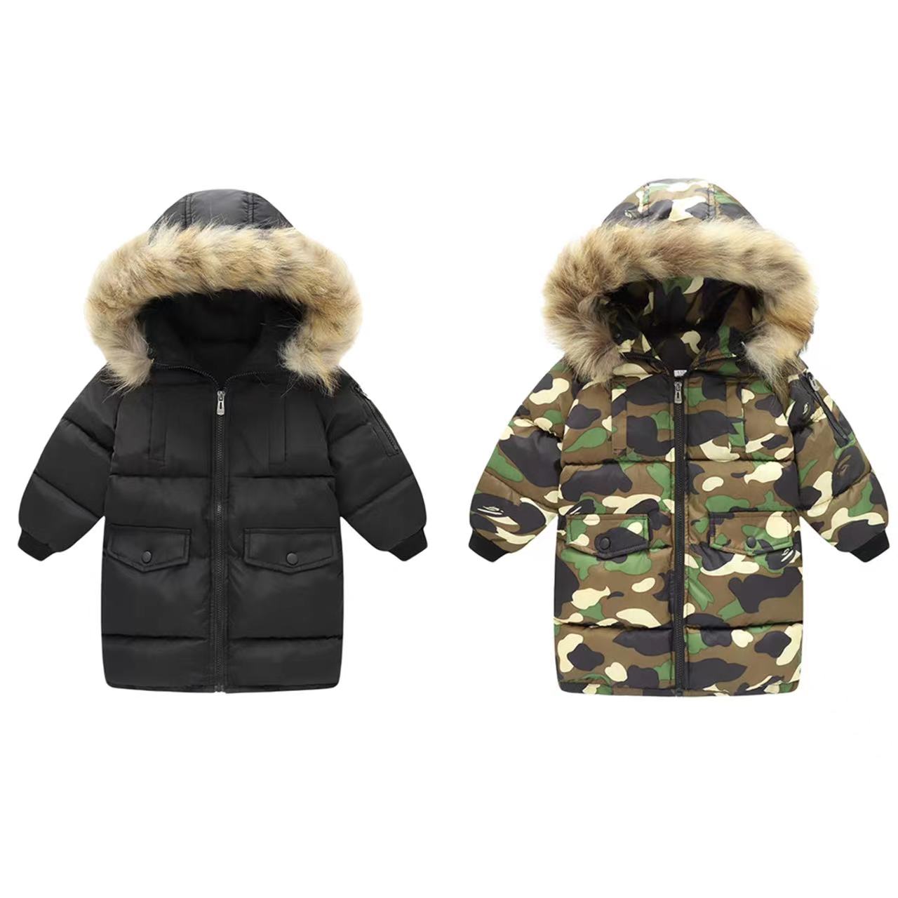 Kid Big Kid Unisex Solid Color Camo Coats Wholesale 221107330