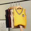 Kid Big Kid Unisex Solid Color Vests Waistcoats Knitwear Wholesale 22122612