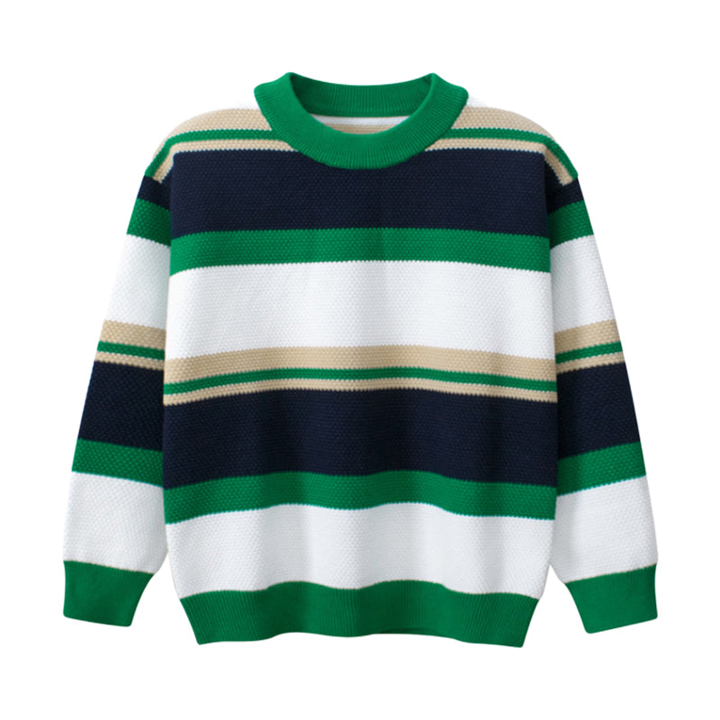 Kid Big Kid Unisex Striped Crochet Sweaters Wholesale 2209291018