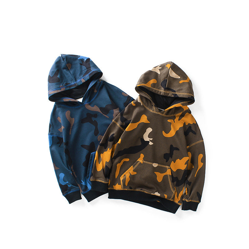 Kid Boys Camo Hoodies Swearshirts Wholesale 211111313