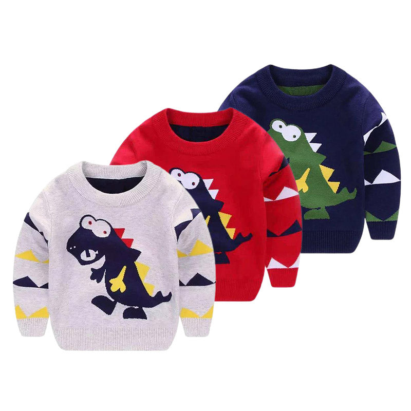 Kid Boys Cartoon Crochet Sweaters Wholesale 22113008