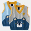 Kid Boys Color-blocking Cartoon Crochet Alphabet Vests Waistcoats Wholesale 220819498