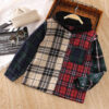 Kid Boys Color-blocking Checked Shirts Wholesale 22122732