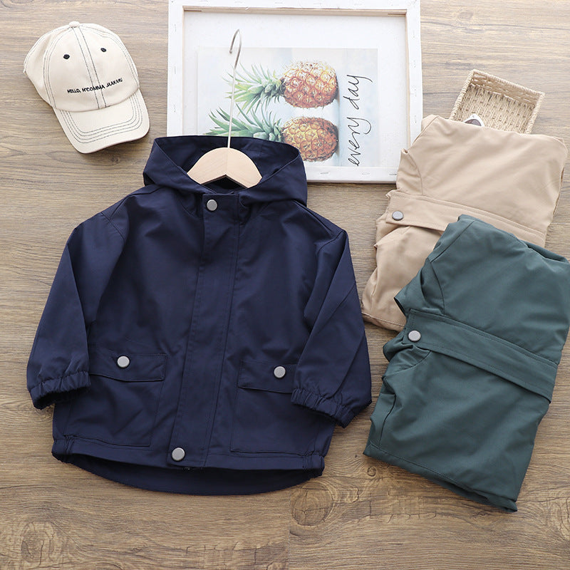 Kid Boys Solid Color Jackets Outwears Wholesale 220929861