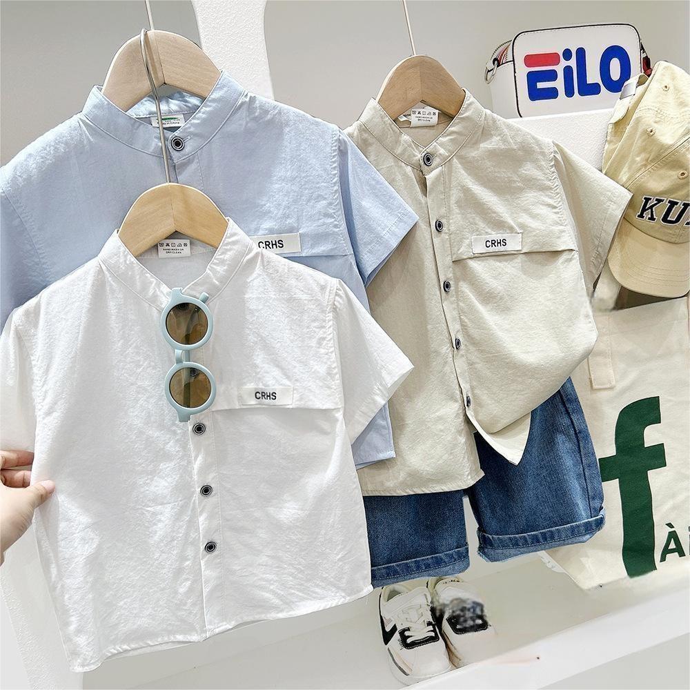Kid Boys Solid Color Shirts Wholesale 25040389
