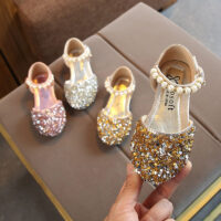Kid Girl Sequins Beaded Sandals Wholesale 73822542