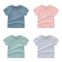 Kid Girls Boys Solid Color T-Shirts Wholesale 23041320