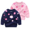 Kid Girls Flower Crochet Sweaters Wholesale 22113004