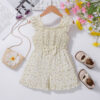 Kid Girls Flower Print Rompers Wholesale 25070888
