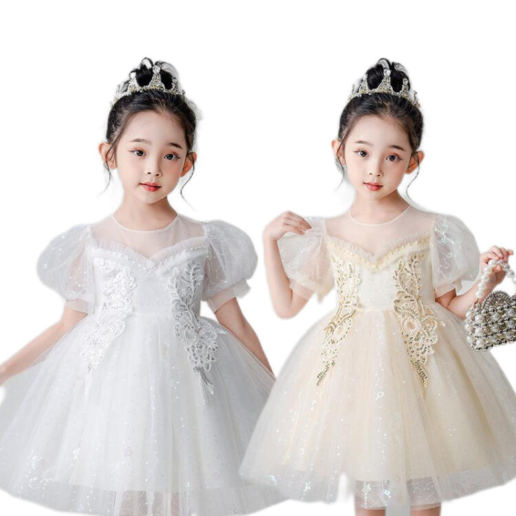 Kid Girls Solid Color Dressy Princess Dresses Wholesale 230413606