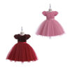 Kid Girls Solid Color Dressy Princess Dresses Wholesale 230803113