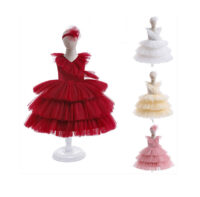 Kid Girls Solid Color Dressy Princess Dresses Wholesale 230803188