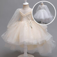 Kid Girls Solid Color Dressy Princess Dresses Wholesale 230803247