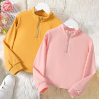 Kid Girls Solid Color Hoodies Sweatshirts Wholesale 230308636