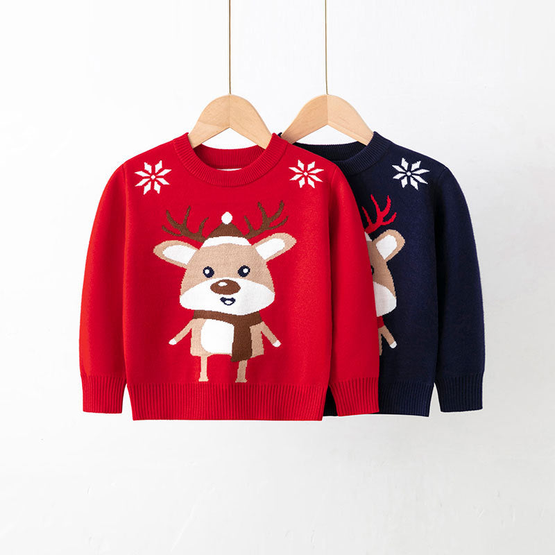 Kid Unisex Animals Cartoon Crochet Christmas Sweaters Wholesale 221130145