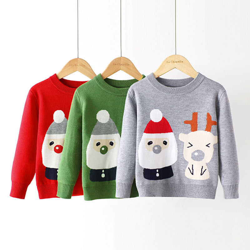 Kid Unisex Animals Cartoon Crochet Christmas Sweaters Wholesale 22113016