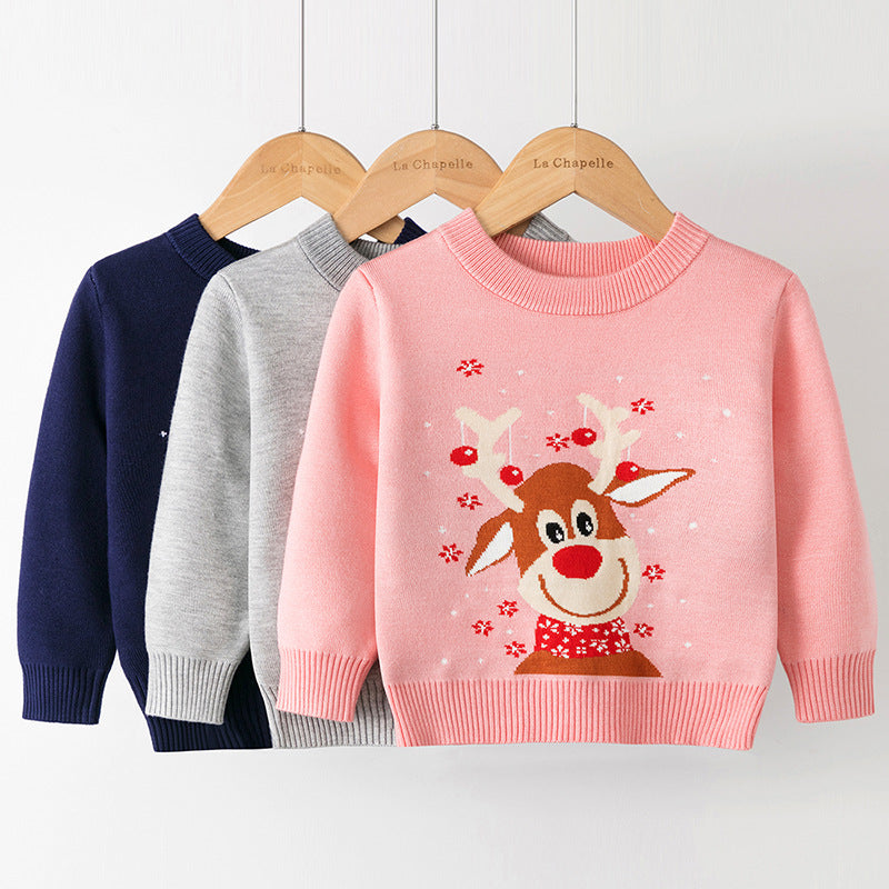 Kid Unisex Cartoon Crochet Christmas Sweaters Wholesale 220630136