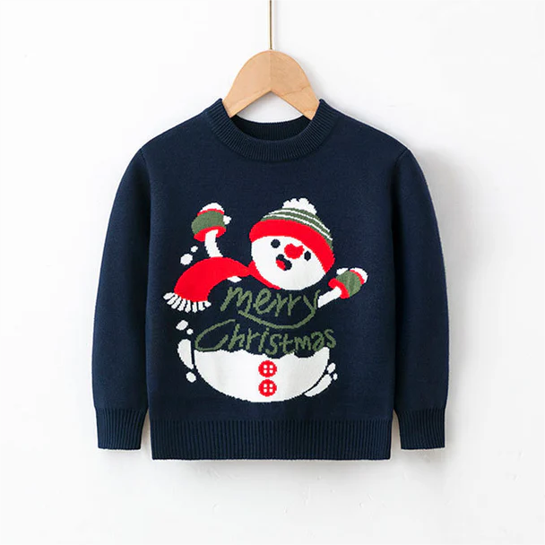 Kid Unisex Letters Cartoon Crochet Christmas Sweaters Wholesale 221130147