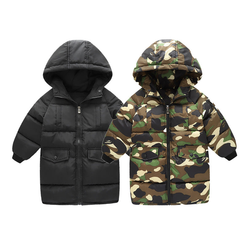 Kid Unisex Solid Color Camo Coats Wholesale 221107396