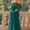Off Shoulder Long Sleeve maternity dress
