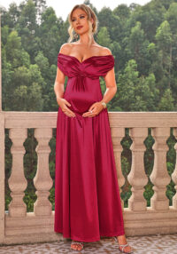 Off-Shoulder Maternity Dress