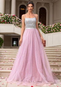 Pink Sequin Wedding & Evening Dress