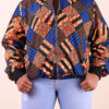 Plus Size Women Long Sleeve Print Jacket
