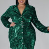 Plus Size Women's Sequin Blazer