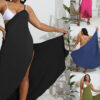 Plus Size Women's Shawl One-Piece Irregular Beach Multi-Wear Strap Cross Dress