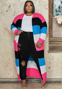 Plus Size Women's Sweater Dress Large Cape Cardigan Shawl Sweater Dress