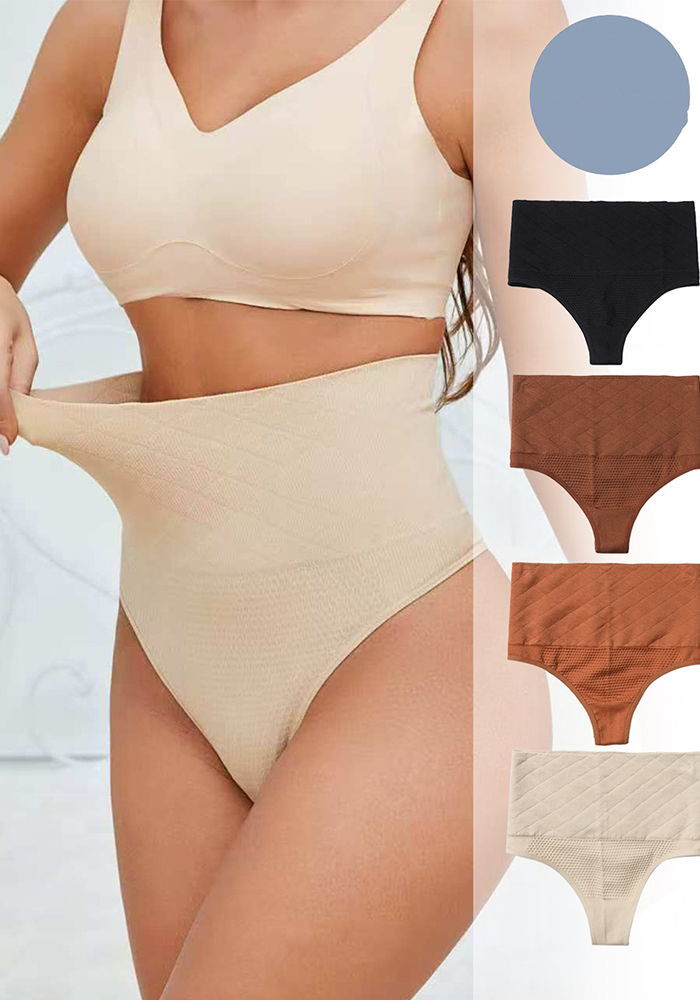 Seamless High Waist Panties Shaping Panties Stretch Women's Shapewear Thong