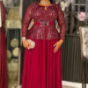 Sequin Formal Party Gown African Women's Plus Size Dress with Belt