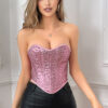 Sequined Corset Strapless Top Fashion Sexy Vest