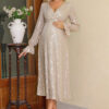 Sequined V-Neck Maternity Dress