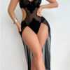 Sexy Lingerie Nightwear Lace Seduction See-Through Strappy Dress Nightgown