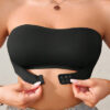 Sexy Seamless Front Closure Strapless Bra Anti-Peek Thin Non-Slip Push-Up Bustier Tank Bra Women