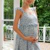 Summer Floral Casual Strap Pregnant Women's Dress