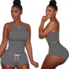Summer Sports Two Piece Shorts Set