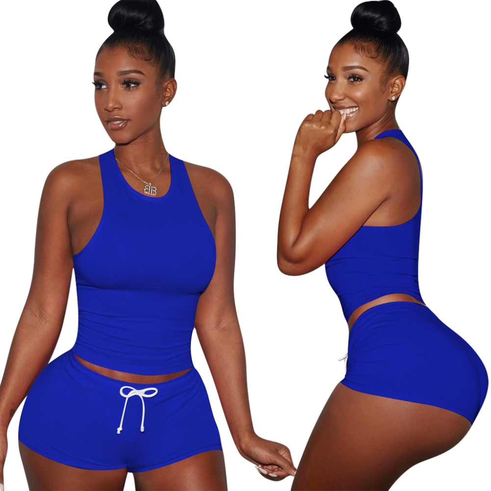 Summer Sports Two Piece Shorts Set